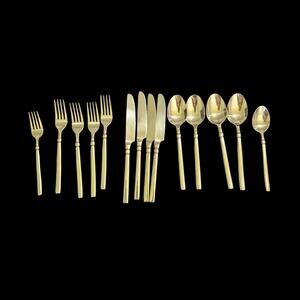 Hampton Silversmiths Stainless Flatware Set 14 Pc Knives Forks Spoons Modern